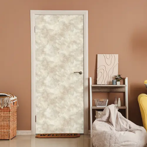 Beige - Reliëfstructuur - Natuursteen deurposter klein 289 -sfeer1