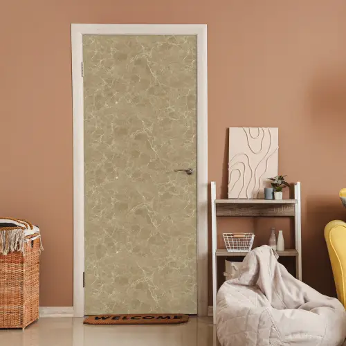 Beige - Marmer - Witte aders deurposter klein 289 -sfeer1