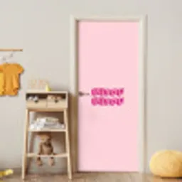 Bisou - Roze - Schaduw deurposter klein -sfeer4