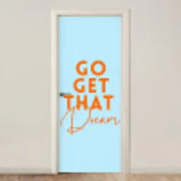 Blauw - Oranje - Tekst deurposter klein -3d_beige