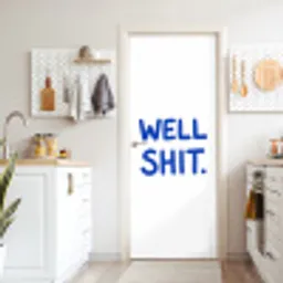 Blauw - Quote - Wit deurposter klein -sfeer5