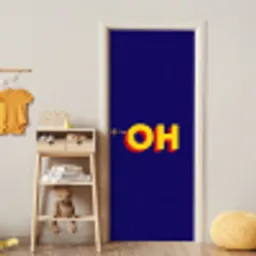 Blauw - Geel - OH - Schaduw deurposter klein -sfeer4