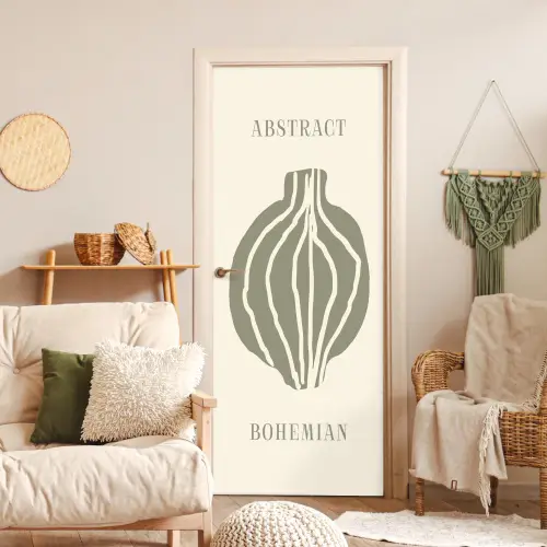 Boho - Groen - Abstract deurposter klein -sfeer2