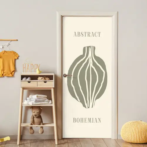 Boho - Groen - Abstract deurposter klein -sfeer4