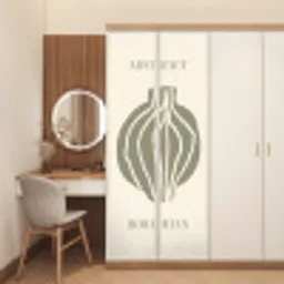Boho - Groen - Abstract deurposter klein -sfeer3