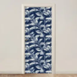 Botanisch - Patroon - Blauw deurposter klein 289 -3d_beige
