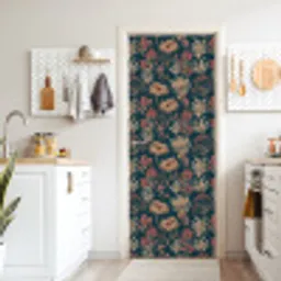 Botanisch - Patroon - Blauw deurposter klein 289 -sfeer5
