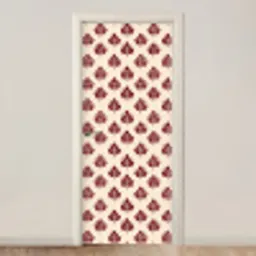 Botanisch - Patroon - Bordeaux deurposter klein 289 -3d_beige