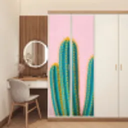 Cactussen - Modern - Pastel deurposter klein -sfeer3
