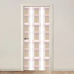 Ruitpatroon - Aardetinten - Minimalistisch deurposter klein 289 -3d_beige