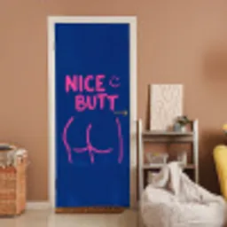 Brutaal - Grappig - Blauw deurposter klein -sfeer1