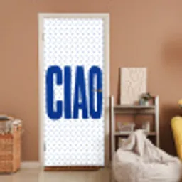 Ciao - Blauw - Stippen deurposter klein -sfeer1