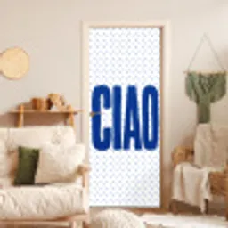 Ciao - Blauw - Stippen deurposter klein -sfeer2