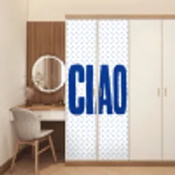 Ciao - Blauw - Stippen deurposter klein -sfeer3