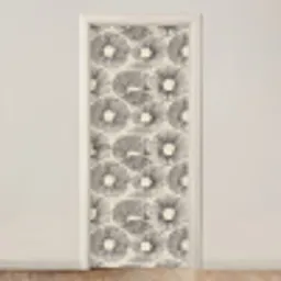 Cirkels - Patroon - Zwart deurposter klein 289 -3d_beige