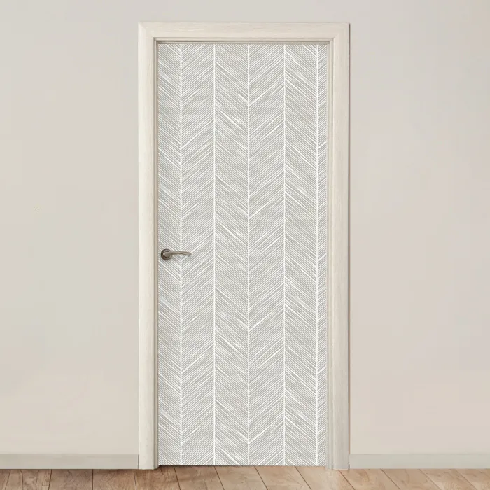 Klassiek - Visgraat - Grijs deurposter klein 289 -3d_beige