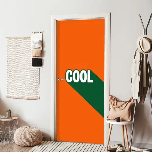 Cool - Oranje - Groen deurposter klein -sfeer6