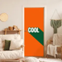 Cool - Oranje - Groen deurposter klein -sfeer2