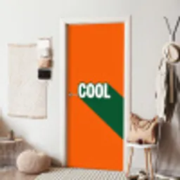 Cool - Oranje - Groen deurposter klein -sfeer6