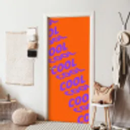 Cool - Paars - Oranje deurposter klein -sfeer6