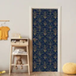 Deco - Waaier - Blauw deurposter klein 289 -sfeer4