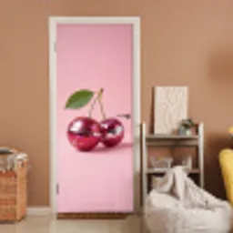 Disco - Kersen - Roze deurposter klein -sfeer1