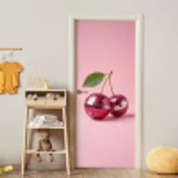 Disco - Kersen - Roze deurposter klein -sfeer4