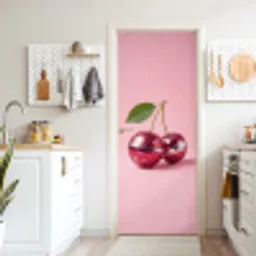 Disco - Kersen - Roze deurposter klein -sfeer5