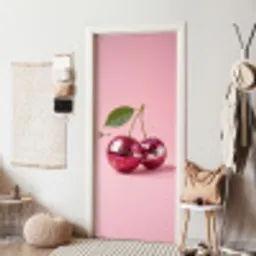 Disco - Kersen - Roze deurposter klein -sfeer6