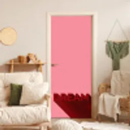 Dream - 3D - Rood - Roze deurposter klein -sfeer2