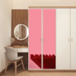 Dream - 3D - Rood - Roze deurposter klein -sfeer3