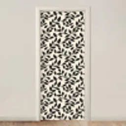 Elegant - Patroon - Zwart - Beige deurposter klein 289 -3d_beige