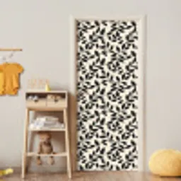 Elegant - Patroon - Zwart - Beige deurposter klein 289 -sfeer4