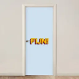 Fijn - Geel - Oranje deurposter klein -3d_beige