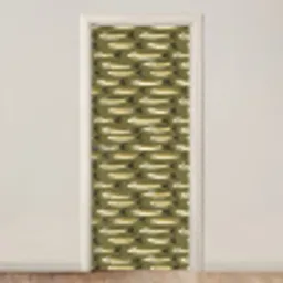 Vis - Patroon - Groen deurposter klein 289 -3d_beige