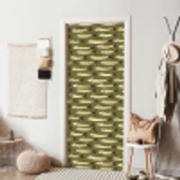 Vis - Patroon - Groen deurposter klein 289 -sfeer6