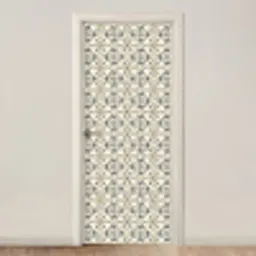 Floraal - Patroon - Kleurrijk deurposter klein 289 -3d_beige