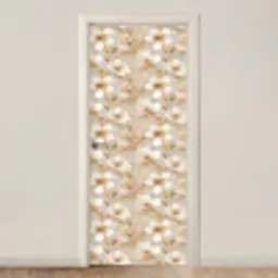 Bloemen - artistiek - Goud deurposter klein 289 -3d_beige