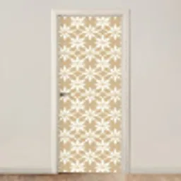 Bloemen - Patroon - Beige deurposter klein 289 -3d_beige
