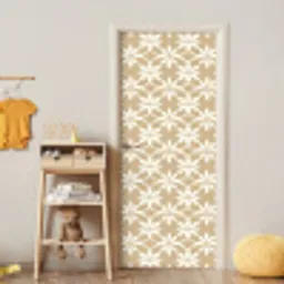 Bloemen - Patroon - Beige deurposter klein 289 -sfeer4