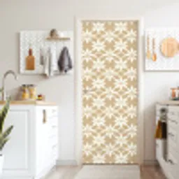 Bloemen - Patroon - Beige deurposter klein 289 -sfeer5