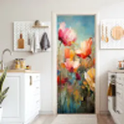 Bloemen - Watercolor - Kunst - Botanisch - Natuur deurposter klein -sfeer5