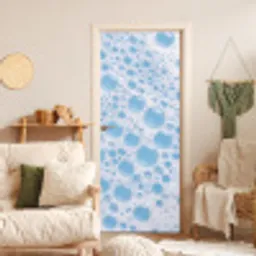 Schuim - Bubbels - Blauw deurposter klein -sfeer2