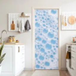 Schuim - Bubbels - Blauw deurposter klein -sfeer5