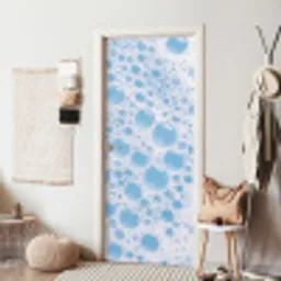 Schuim - Bubbels - Blauw deurposter klein -sfeer6
