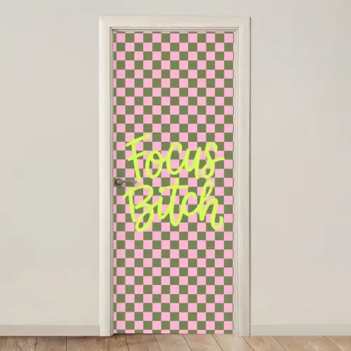 Focus - Vakken - Roze deurposter klein -3d_beige