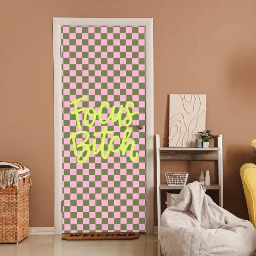 Focus - Vakken - Roze deurposter klein -sfeer1