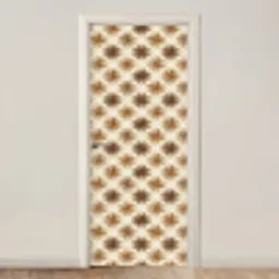 Geografisch - Patroon - Bruin deurposter klein 289 -3d_beige