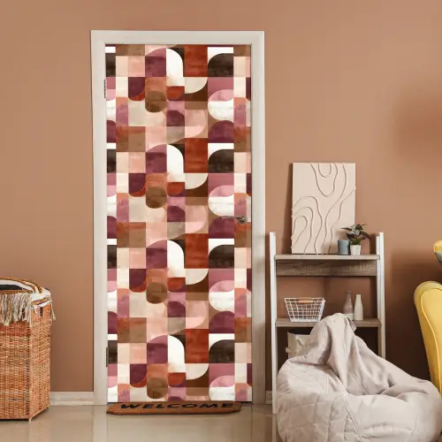 Geometrie - Modern - Retro deurposter klein 289 -sfeer1