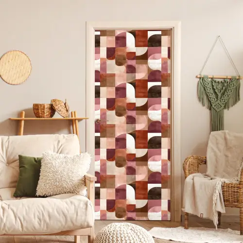 Geometrie - Modern - Retro deurposter klein 289 -sfeer2